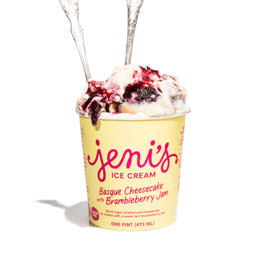 Basque Cheesecake with Brambleberry Jam